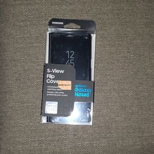 Note 8 Clear View Cover Black